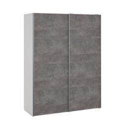 Trend 200 cm hjt, egelook/hvid 150 cm bredt med 2 skydedre 