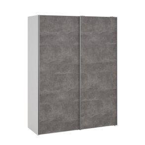 Trend 200 cm hjt, egelook/hvid 150 cm bredt med 2 skydedre 