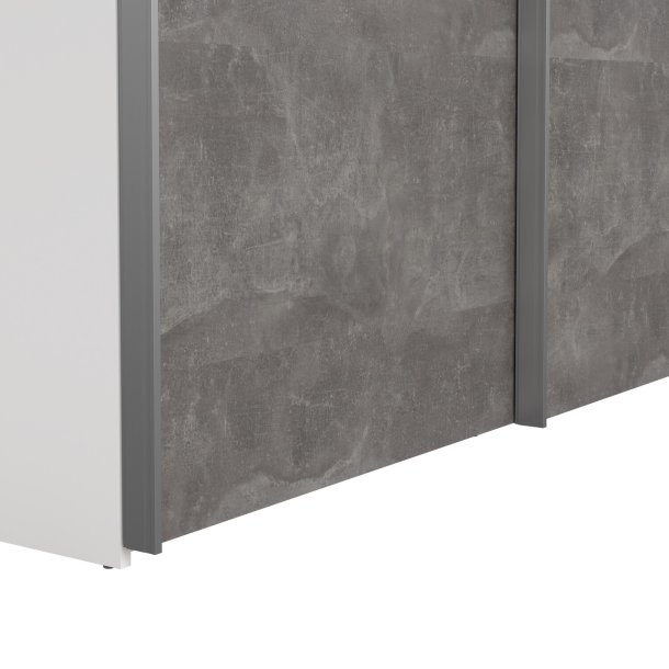 Trend 200 cm hjt, egelook/hvid 150 cm bredt med 2 skydedre 