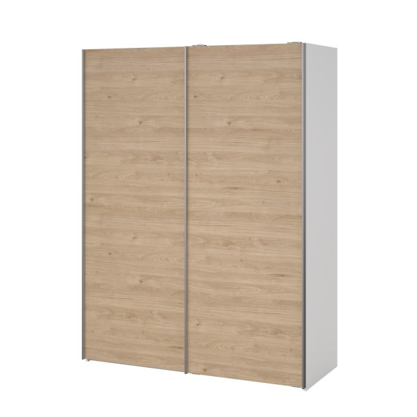 Trend 200 cm hjt, egelook/hvid 150 cm bredt med 2 skydedre 