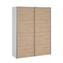 Trend 200 cm hjt, egelook/hvid 150 cm bredt med 2 skydedre 