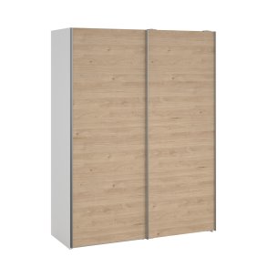 Trend 200 cm hjt, egelook/hvid 150 cm bredt med 2 skydedre 