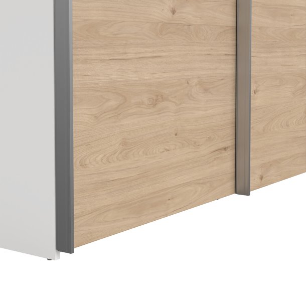 Trend 200 cm hjt, egelook/hvid 150 cm bredt med 2 skydedre 