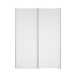 Trend 200 cm hjt, hvidt hjglans garderobeskab 150 cm bredt med 2 skydedre 