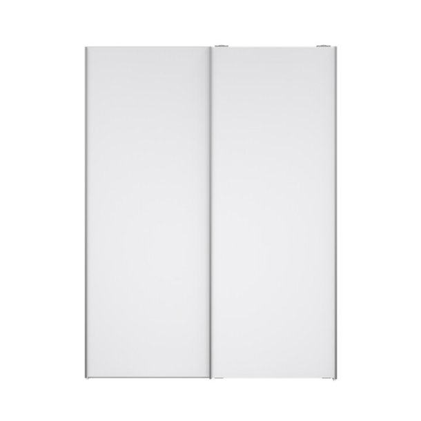 Trend 200 cm hjt, hvidt hjglans garderobeskab 150 cm bredt med 2 skydedre 