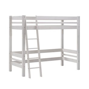 Hjseng 70 x 160 cm, hvid, skr stige, 25 rs garanti, Scanliving Premium