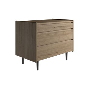  Krone kommode 80 cm bred med 3 skuffer egefiner - Dansk produceret.