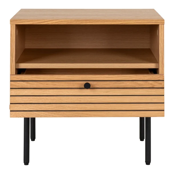 Osaka natbord 50 cm med opbevaring i egefiner