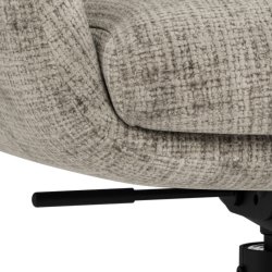  Spisebordsstol med arml�n, vippe funktion og retur drej, lys gr� m�belstof