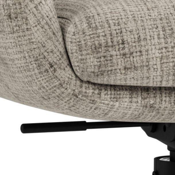  Spisebordsstol med arml�n, vippe funktion og retur drej, lys gr� m�belstof