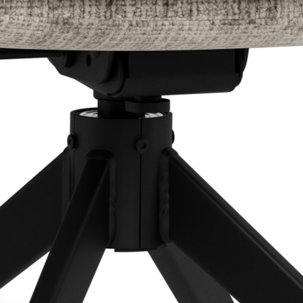  Spisebordsstol med arml�n, vippe funktion og retur drej, lys gr� m�belstof