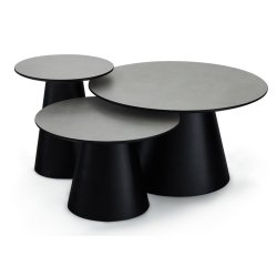 Samba sofabord 80cm i ege finr i lysegr