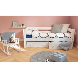 Basis seng 70 x 160 cm, hvid, 25 års garanti, Scanliving Premium