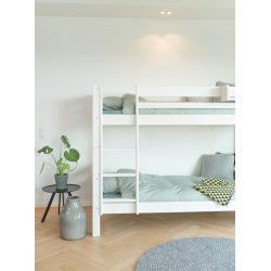 Kjeseng 90 x 200 cm, hvid, delbar, lige stige, 25 rs garanti, Scanliving Premium