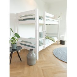 Kjeseng 90 x 200 cm, hvid, delbar, lige stige, 25 rs garanti, Scanliving Premium