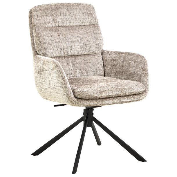  Spisebordsstol med arml�n, vippe funktion og drejefunktion, beige