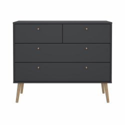 Esbjerg kommode 100 cm bred i mat sort