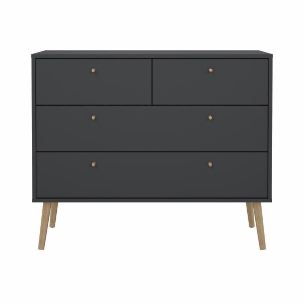 Esbjerg kommode 100 cm bred i mat sort