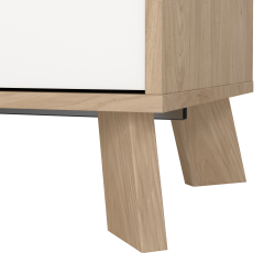 Estate sknk i hvid egelook 147 cm med 2 lger og 3 skuffer