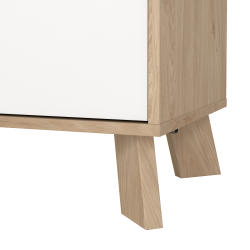 Estate sknk i hvid egelook 99 cm med 2 lger og 1 skuffe