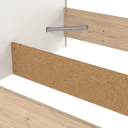 Estate dobbeltseng 140 x 190 cm i hvid egelook m hovedg�rde