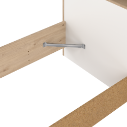 Estate dobbeltseng 160 x 200 cm i hvid egelook m hovedg�rde