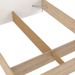 Estate dobbeltseng 160 x 200 cm i hvid egelook m hovedg�rde