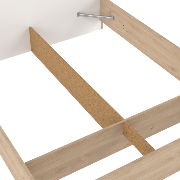 Estate dobbeltseng 160 x 200 cm i hvid egelook m hovedg�rde