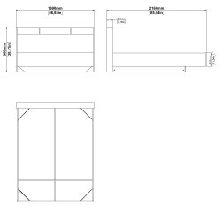Estate dobbeltseng 160 x 200 cm i hvid egelook m hovedg�rde