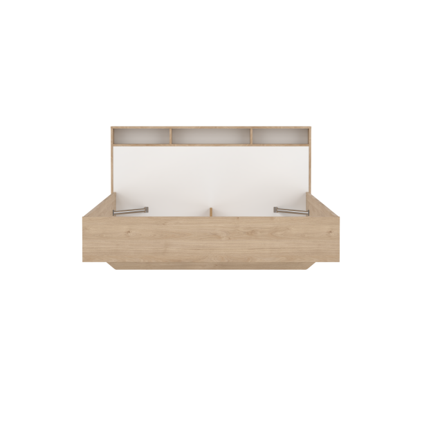 Estate dobbeltseng 160 x 200 cm i hvid egelook m hovedg�rde