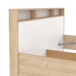 Estate dobbeltseng 160 x 200 cm i hvid egelook m hovedg�rde