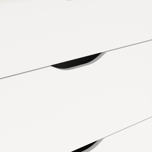 Estate kommode i hvid egelook 78 cm med 3 skuffer