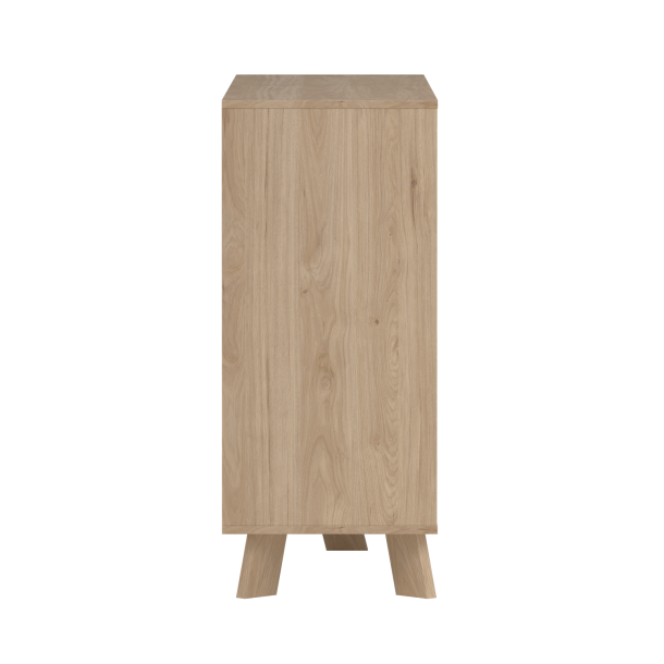  Estate kommode i hvid egelook 156 cm med 6 skuffer