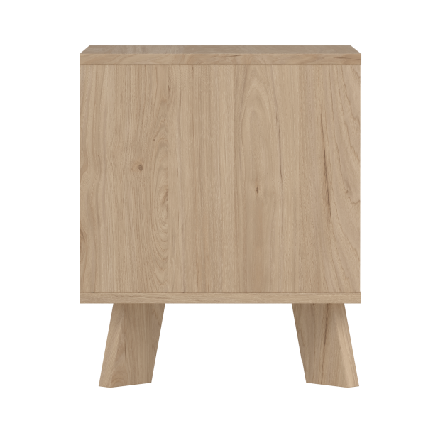 Estate natbord i hvid egelook med 1 skuffe