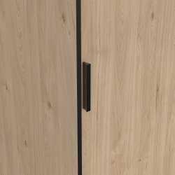  Inline garderobeskab 181cm bredt, med spejl og 4 skuffer, skab i ege look