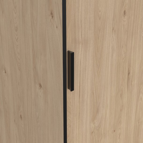  Inline garderobeskab 181cm bredt, med spejl og 4 skuffer, skab i ege look