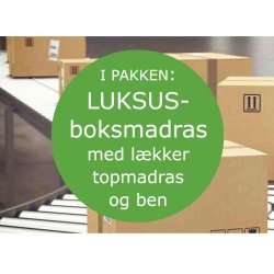 Lea Gold boksmadras 90 x 200 med topmadras og ben