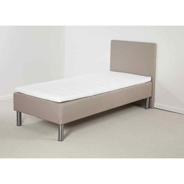 Lea Gold boksmadras 90 x 200 cm med gavl, ben og topmadras